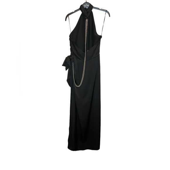 Ramy Brook Daphne Wrap Halter Cocktail Dress on Back Black Size 2 NWT - Picture 5 of 11